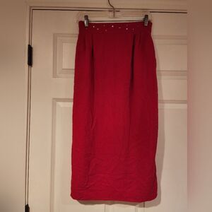 City Girl vintage red midi skirt
